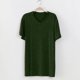 thumbnail image 1 of Ceisia Men's Solid V-Neck Short Sleeve Pajama Top Soft Comfortable Sleep Loungewear Army Green XXXXXL Gifts, 1 of 4