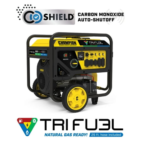 Champion Power Equipment 10000/8000-Watts Tri-Fuel Portable Natural Gas Generator with CO Shield® AT WALMART Champion Power Equipment 10000/8000-Watts Tri-Fuel Portable Natural Gas Generator With Co Shield® At Walmart