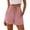 103#Pink, variant on Cotton Linen Shorts for Women Elastic Waist Drawstring Summer Beach Shorts with Pockets Black 2XL