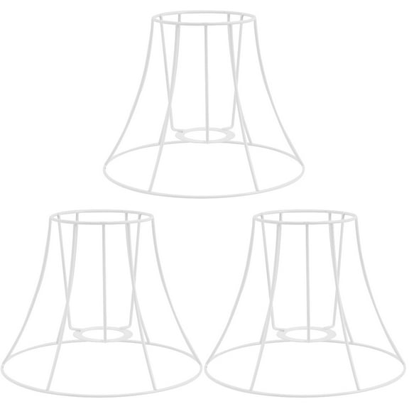 HOMEMAXS 3pcs DIY Iron Lampshade Frame Round Sturdy Lampshade Shelf DIY Lampshade Material