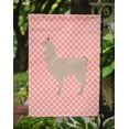 thumbnail image 3 of Carolines Treasures BB7916GF Llama Pink Check Garden Flag, 3 of 3