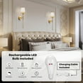 thumbnail image 4 of NookNova Battery Operated Wall Sconce Set of 2, Rechargeable Wall Sconce With Remote, Beige, 4 of 8
