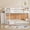 White, variant on Twin over Twin Bunk Bed with 4 Drawers & 3 Shelves, Solid Pine Construction, Ladder Installs on Either Side, Full-Length Guardrails, No Box Spring Needed, Gray