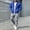 Blue, variant on Mens 2 Piece Suits Full Zipper Drawstring Hooded Sweatshirts Elastic Waist Joggers Solid Color Fashion Comfy Outfits Light Blue XXXL