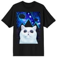 thumbnail image 5 of White Cat Geometric Shapes Men's Black T-shirt-Small, 5 of 7