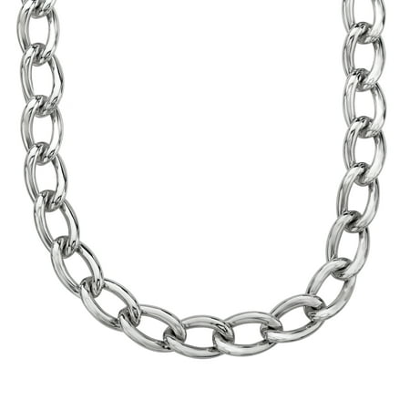 Men's Curb Chain Necklace in Sterling Silver