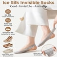 thumbnail image 5 of ManxiVoo Ice No Show Thin Liner Comfort Socks for Women 4 Pack Non Slip Fit Every Shoe Style, 5 of 9