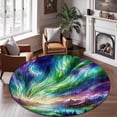 thumbnail image 2 of Round Area Rug, Aurora Borealis2 Non-Slip Floor Mat, Soft Washable Carpet for Living Room Bedroom Decor 24 Inch, 2 of 6
