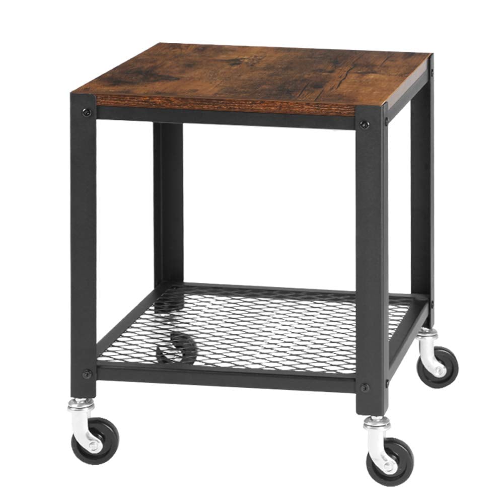 Serving Cart 2 Tier Rolling Utility Cart with Mesh Shelf ...