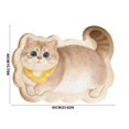 thumbnail image 2 of Cute Irregular Area Rug, Cat Shaped Soft Non Slip Floor Mat, Funny Decorative Cartoon Pet Bedside Carpet for Bedroom Entryway Dorm Indoor Home Decor, 2 of 6