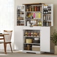 thumbnail image 2 of HOMCOM 72" Kitchen Pantry Cabinet, Farmhouse Kitchen Storage Cabinet, White, 2 of 10