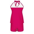 thumbnail image 6 of Fnooota Womens Tankini Swimsuits Two Piece 2025, Beach Summer V-Neck Bathing Suits Hot Pink Size L, 6 of 6