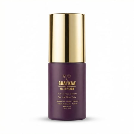 Snaykaa Brightening Face Serum – Dark Spots & Anti-Aging | Niacinamide, Vitamin C, Hyaluronic Acid & Peptides – Lightweight, Vegan, Made in USA – 30ml