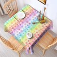 thumbnail image 2 of Pioneer Flower Floral Print Pattern Square Tablecloth, Waterproof Wipeable Spillproof Washable Table Cover for Home Kitchen Party Decor, 42"x42", 2 of 6
