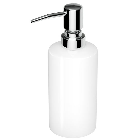 TeamSky Ceramic Soap Dispenser, 10 Ounce Kitchen Sink Shampoo Soap Dispenser for Bathroom,Ceramic Hand Soap Dispenser(White)