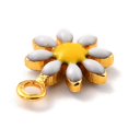 thumbnail image 4 of 100 pc Brass Enamel Charms Golden Plated Cadmium Free & Lead Free Sunflower Mixed Color 10x7x2mm Hole: 1.2mm, 4 of 4