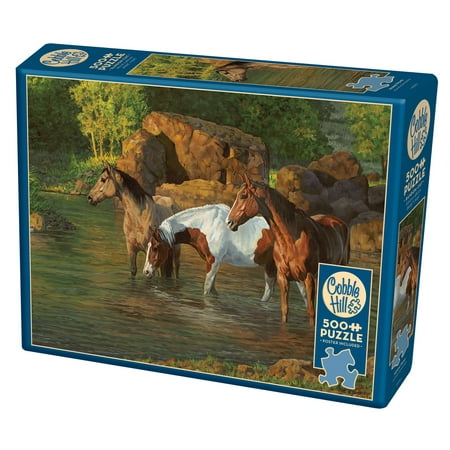 UPC: 0625012850513 | Cobble Hill: Horse Pond 500 Piece Jigsaw Puzzle
