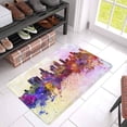 thumbnail image 3 of MKHERT Watercolor Los Angeles Skyline American City Doormat Rug Home Decor Floor Mat Bath Mat 30x18 inch, 3 of 3