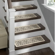 The Sofia Rugs ,Modern Carpet Stair Treads,Geometric, 13x(9"x28") ,Gray Aura,[100% Polypropylene]