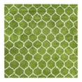 thumbnail image 3 of Unique Loom Trellis Shag Collection Area Rug - Ruby (7' 10" Square Green/Ivory), 3 of 12