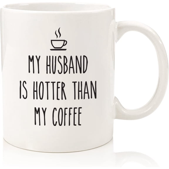 My Husband Is Hotter Than My Coffee Magic Color Changing Mug Ceramic Tea Cup Funny Friend Gift Coffee Mug for Women and Men 11oz with Handle Microwave Safe