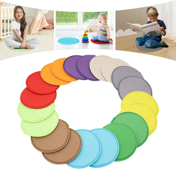 20Pcs Round Floor Mats 30*30*2" Portable Round Chair Cushion Circle Shape
