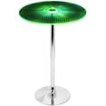 thumbnail image 4 of LumiSource Spyra LED Light Up Bar Table - Acrylic, Adjustable Height, Multi-Color Glow, 23" Square, Indoor Use, Chrome Base - Perfect for Parties!, 4 of 6