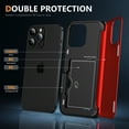 thumbnail image 2 of For iPhone 15 Pro Wallet Case with Card Holder Heavy Duty Protective Dual Layer Shockproof [Hidden Card Slot] [Kickstand] Slim Case for iPhone 15 Pro for Women&Men, Red, 2 of 9