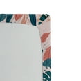 thumbnail image 3 of Ambesonne Tropical Fitted Sheet, Simple Monstera Palm Art, Queen Size, Coral Dark Teal Peach, 3 of 5