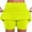 Yellow, variant on Jacenvly New Ladies Summer Skorts Fashion Women's Color Mid-Waist Skirt Pants Sports Shorts Bottoming Skirt Pants Comfortable Skorts for Woman Brown