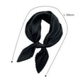 thumbnail image 7 of Yesbay Women Square Scarf Plain Color Wavy Edge Pleated Neck Wear Temperament Thin Silky Crinkled Scarf for Office, 7 of 7