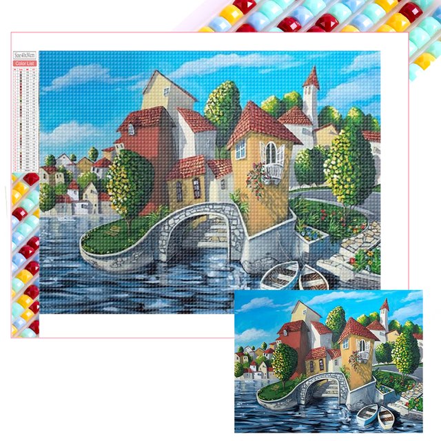 Kit Con Cuentas Cuadradas 5D DIY Del Arte 45x35cm