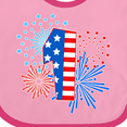 thumbnail image 4 of Inktastic First Birthday- Fourth of July Fireworks Boys or Girls Baby Bib, 4 of 4