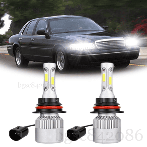 For Ford Crown Victoria 1998-2011 2pc 9007 LED Headlight High/Low Beam Bulbs Kit