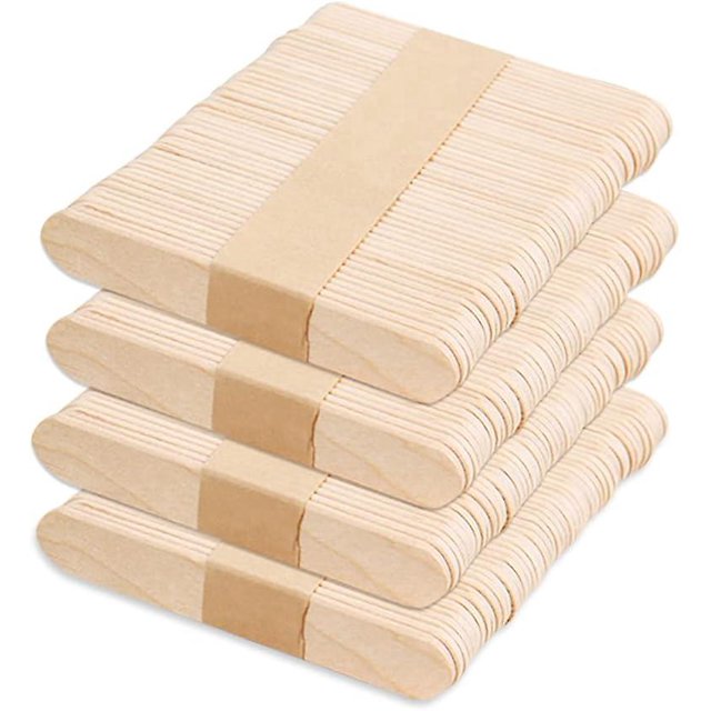 300 piezas Batonnet Bois,batonnet De Glace,btons De Bois Bricolage Naturel,pour La Glace Le Bricolage Et La Cire Naturel,11 Cm De largo,1 Cm De grande