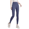 thumbnail image 2 of Pantalones deportivos casuales de cintura alta para mujer, con efecto lifting y medias de seda., 2 of 3