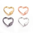 thumbnail image 3 of 10PCS Heart Carabiners with Screw Lock Heart Shape Buckles Fasteners Clip, 3 of 11