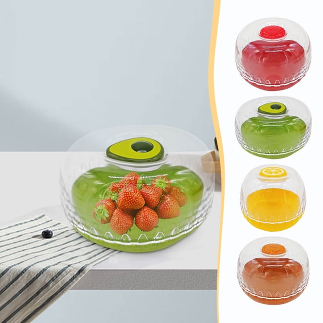 Dvkptbk Fruit and Vegetable Anti-oxidation Storage Box Vegetable Containers with Refrigerator Lid Onions Storage Container Avocados Tomato Protectant and Reusable Lemon Rack