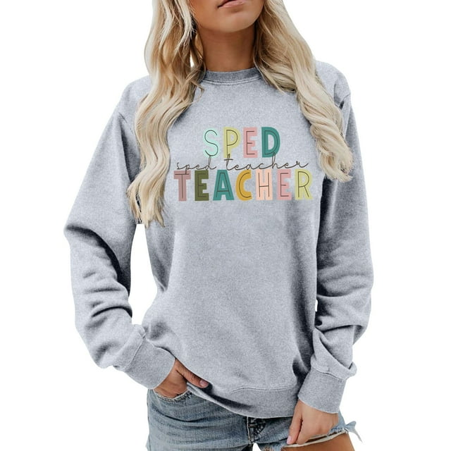 Zhanying Chandail en Molleton Femme Coton Col Rond Chandail Manches Raglan Coupe Décontractée Manches Longues Automne Hauts Pulls Basiques