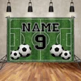 thumbnail image 2 of Gre Grass Soccer Football Field Backdrop Custom Personalized Happy Birthday Banner Poster Background Party rations, 2 of 8