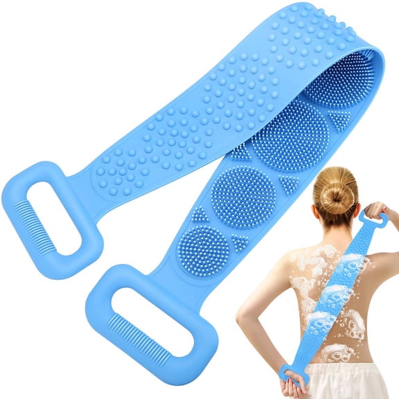 Silicone Bath Body Brush, Long Handle Back Scrubber for Shower