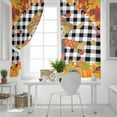 thumbnail image 5 of Fsddascl Thanksgiving Pumpkin Blackout Curtains for Bedroom/Living Room, Thermal Insulated Kitchen Curtains, Fall Straw Man Leaves Farmhouse Plaid Grommet Darkening Window Treatment Drapes 52"x84"x2, 5 of 6