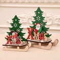 thumbnail image 4 of Adornos navideños, adornos creativos de madera pintada para montar en trineo, bricolaje, rompecabezas, regalo, 4 of 5