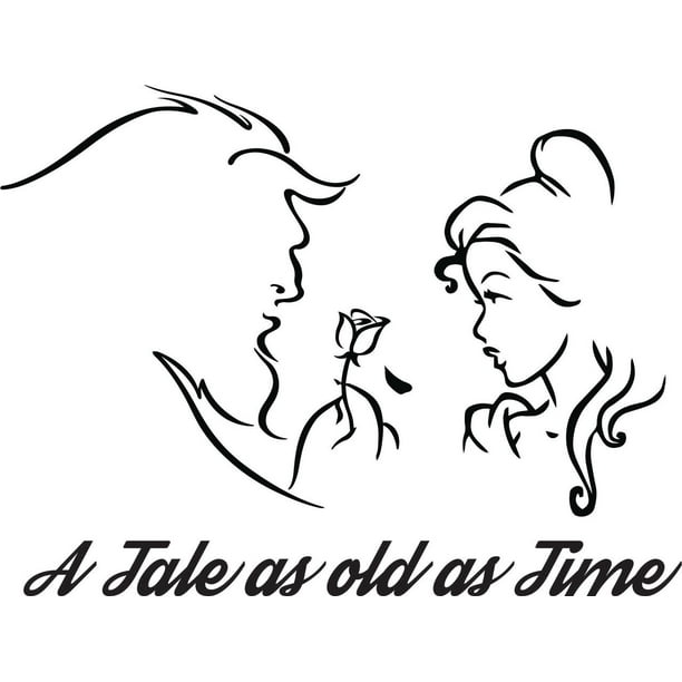 A Tale As Old As Time Every Beauty Needs A Beast Disney Silhouette ...