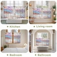 thumbnail image 6 of Colorful Southwestern Tier Curtains, Modern Geometric Abstract Art Light Filtering Kitchen Curtains, 2Pcs Rod Pocket Half Window Treatments Panels for Sink Cafe Cabinet Basement 27.5x45 Inches, 6 of 9