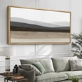 thumbnail image 2 of Large Framed Canvas Wall Art Neutral Abstract Mountain Landscape Print for Living Room Decoration - 60"x30" Natural Framed, 2 of 7