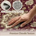 thumbnail image 6 of ODIKA 5'x7' Washable Area Rug Easy Care, Non-Shedding, Pet Friendly, Vintage Grey Traditional Ornate Symmetrical Border Vine Throw for Small Living Room, Bedroom, 6 of 7