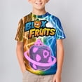 thumbnail image 2 of Kids Blox Fruit T-Shirts, Youth GravityFruit T-Shirts, Casual Crew Neck Shirts for Boys Girls, Fashion 3D Print Short Sleeve Tee, 2 of 9