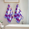 thumbnail image 3 of Purple Red Check Hand Towels 2 PCS, Happy 4th of July Star Kitchen Towel Ultra Soft and Highly Absorbent,Decorative Fingertip Face Towel for Bathroom Hotel, 28.3"x14.4", 3 of 4
