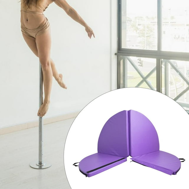 Estera de pista de baile en barra, protección impermeable portátil para ejercicio, deportes, Púrpura